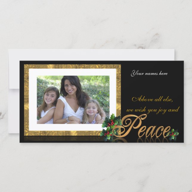 Holiday Photo Card Peace (Front)