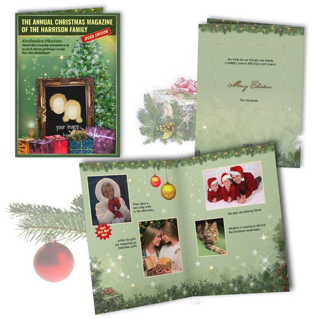 Holiday Photo Magazine of your Family 🎄 Card (Creator Uploaded)