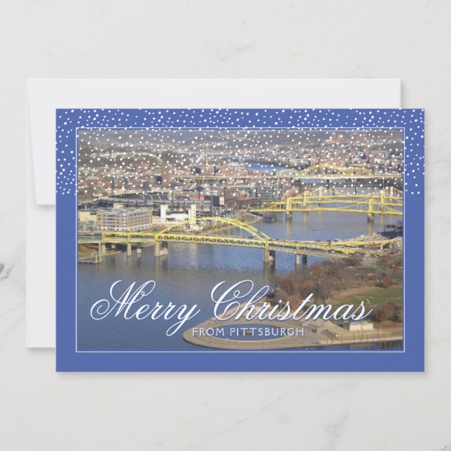 HOLIDAY PHOTO | Merry Christmas From Pittsburgh Card (Front)