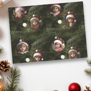 Holiday Photo Ornaments Custom Christmas tree Tissue Paper