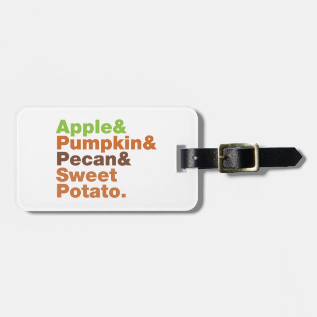 Holiday Pies ~ Festive Xmas Thanksgiving Christmas Luggage Tag (Front Horizontal)