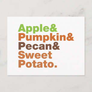 Holiday Pies ~ Festive Xmas Thanksgiving Christmas Postcard
