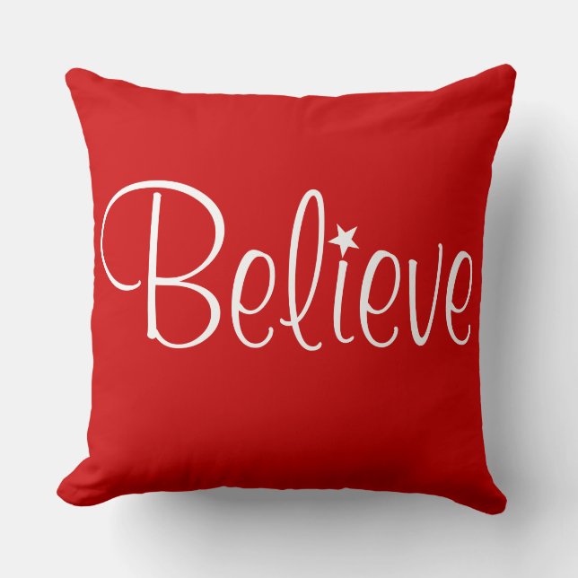 Holiday Pillow-Believe Cushion (Front)