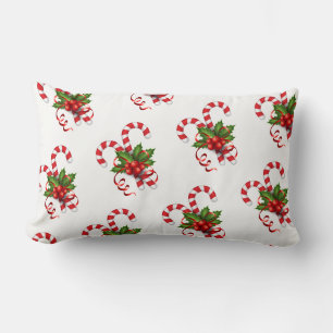 Holiday Pillow-Candy Canes Lumbar Cushion