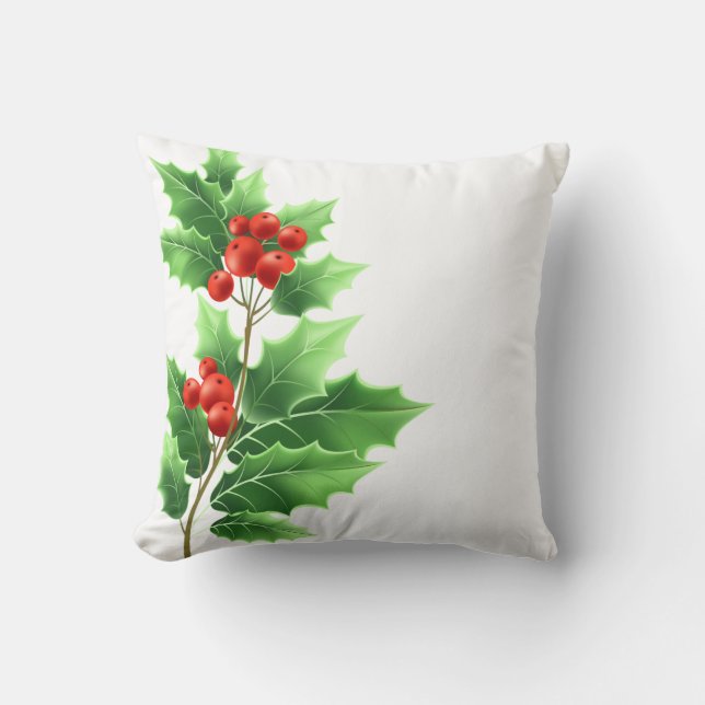 Holiday Pillow-Holly Cushion (Front)