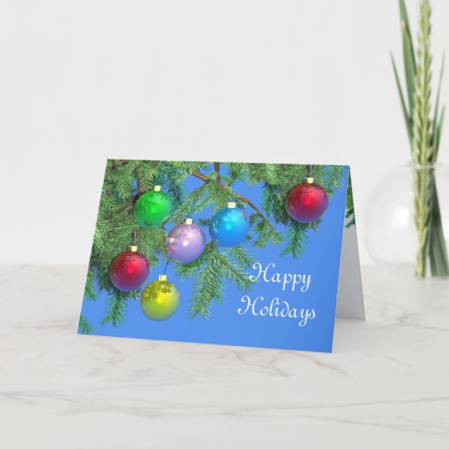 Holiday Pine on Blue Card (Front)