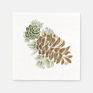 Holiday Pinecone Paper Napkins