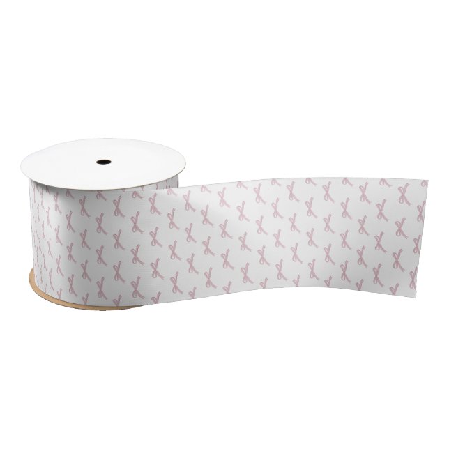 Holiday Pink Bow Coquette Satin Ribbon (Spool)