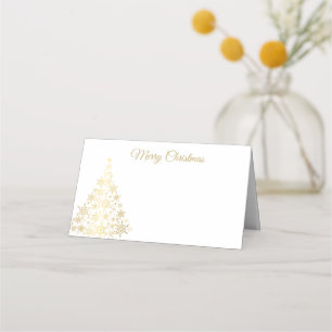 Holiday Place Card Snowflake Tree