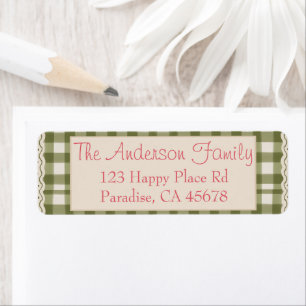 Holiday Plaid Address