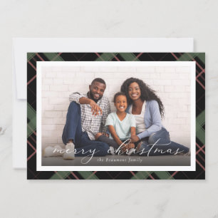 Holiday Plaid Christmas Photo Card