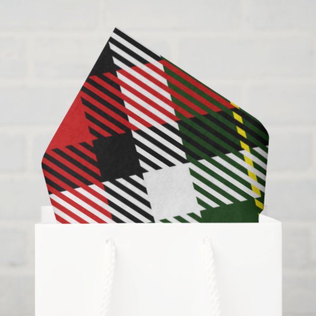 Holiday Plaid Classic Preppy Colourful Festive Tissue Paper (Gift Bag)