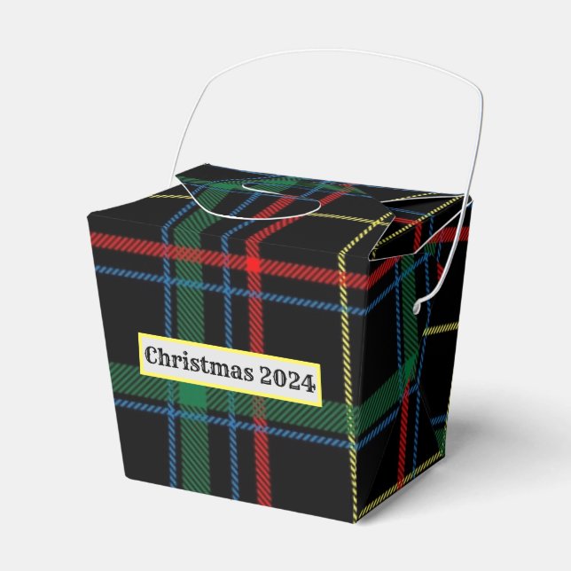Holiday Plaid Favour Boxes (Front Side)