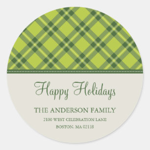 HOLIDAY PLAID   HOLIDAY ADDRESS LABEL