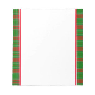 Holiday Plaid Note Pad