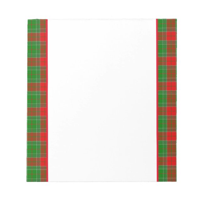 Holiday Plaid Notepad (Front)
