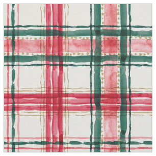 HOLIDAY PLAID Red Green Fabric