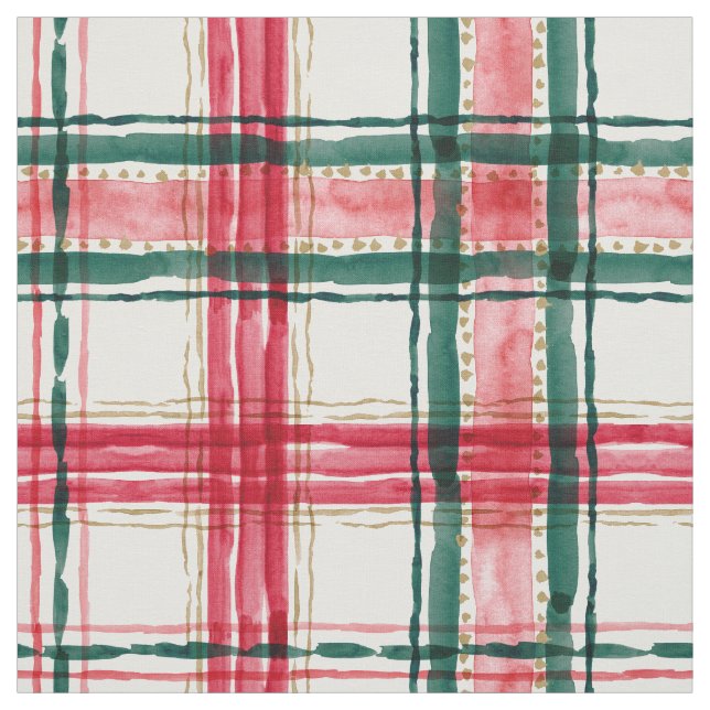 HOLIDAY PLAID Red Green Fabric (Swatch)