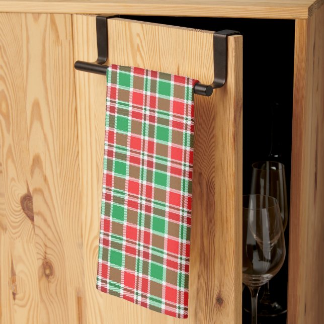 Holiday Plaid Tea Towel (Thirds Fold)