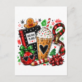 Holiday Plans & Coffee Announcement Postcard