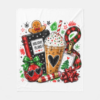 Holiday Plans & Coffee Fleece Blanket