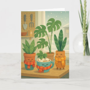 Holiday Plant Parents Card