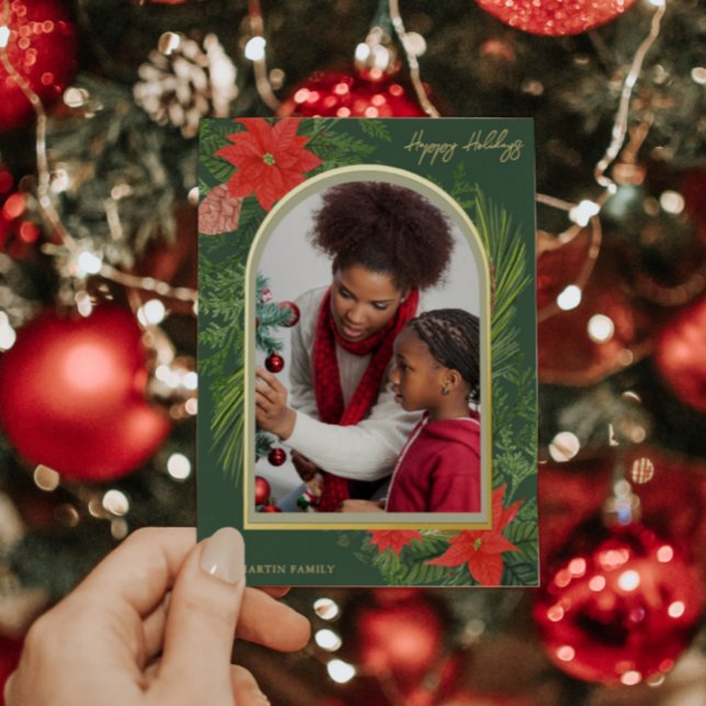 Holiday Poinsettia and Greenery Photo (Creator Uploaded)