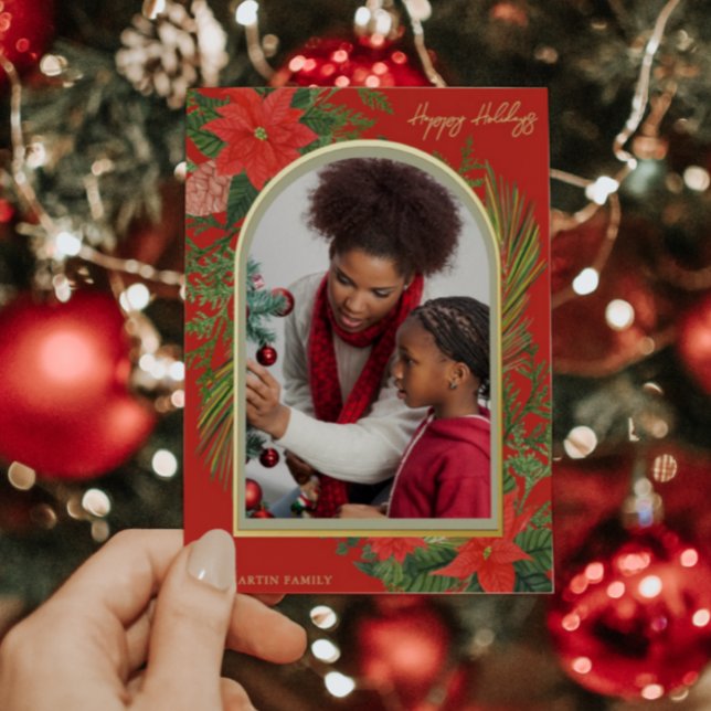 Holiday Poinsettia and Greenery Photo (Creator Uploaded)