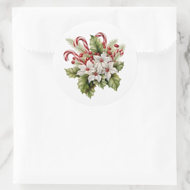 Holiday Poinsettia Stickers (Bag)
