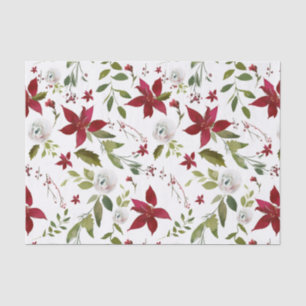 Holiday Poinsettia Winter Tissue Paper