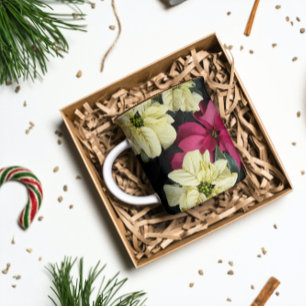 Holiday Poinsettias Floral Photo Coffee Mug