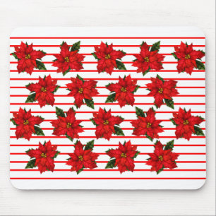 Holiday Poinsettias Mouse Pad