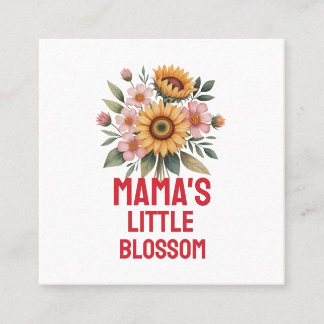 Holiday Postcard Square Business Card (Front)