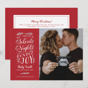 Holiday Pregnancy Announcement Christmas Card