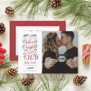 Holiday Pregnancy Announcement Christmas Card