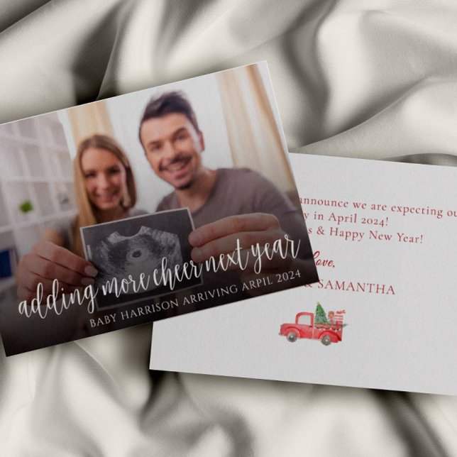 Holiday Pregnancy Announcement Christmas Card (Creator Uploaded)