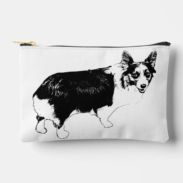 Holiday Prep Corgi Accessory Pouch (Front)