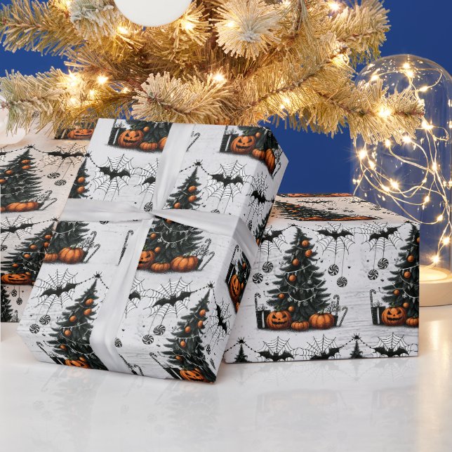 Holiday Pumpkin Tree Wrapping Paper (Holidays)