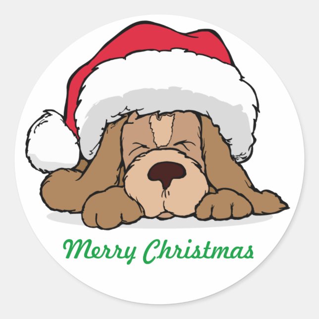 Holiday Puppy Dog Christmas Season Design Seals (Front)