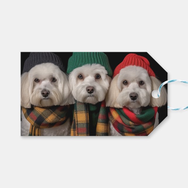 Holiday Pups Gift Tags (Front (Horizontal))