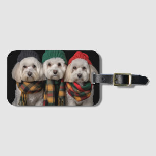 Holiday Pups Luggage Tag