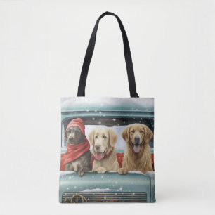 Holiday Pups Tote Bag