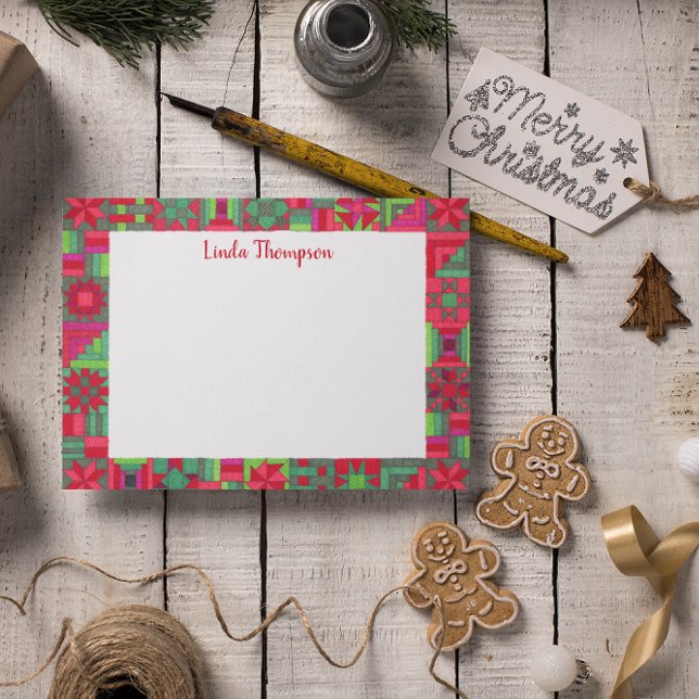 Holiday Quilt Personalised Post-it Notes (Creator Uploaded)