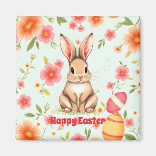 Holiday Rabbit Easter Modern Collection Magnet