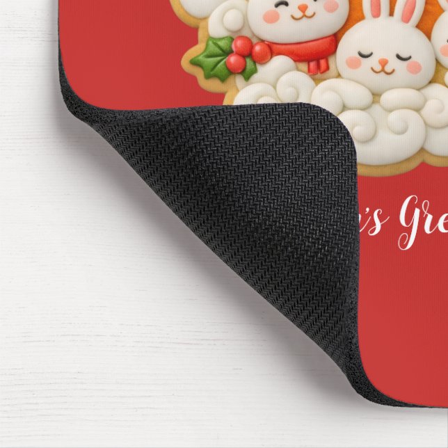 Holiday rabbits mouse pad (Corner)