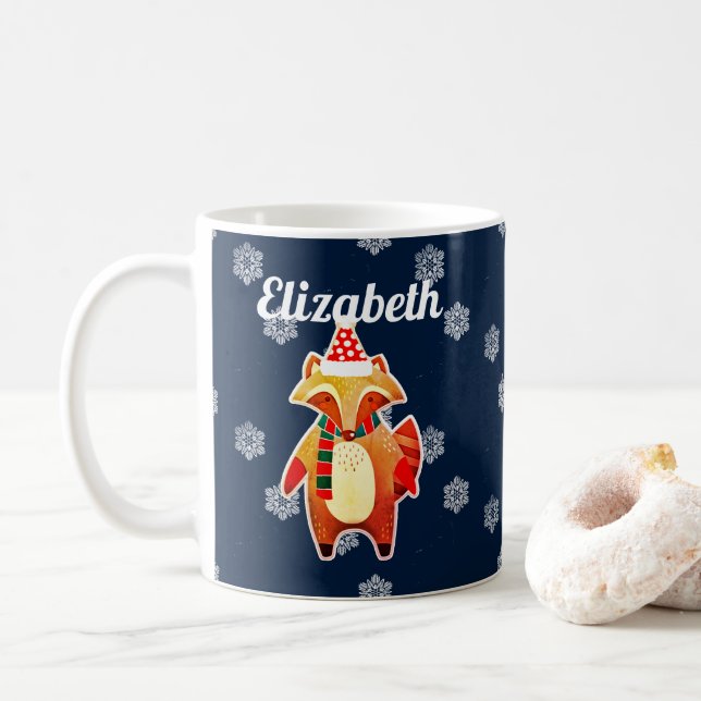 Holiday Racoon Coffee Mug (With Donut)