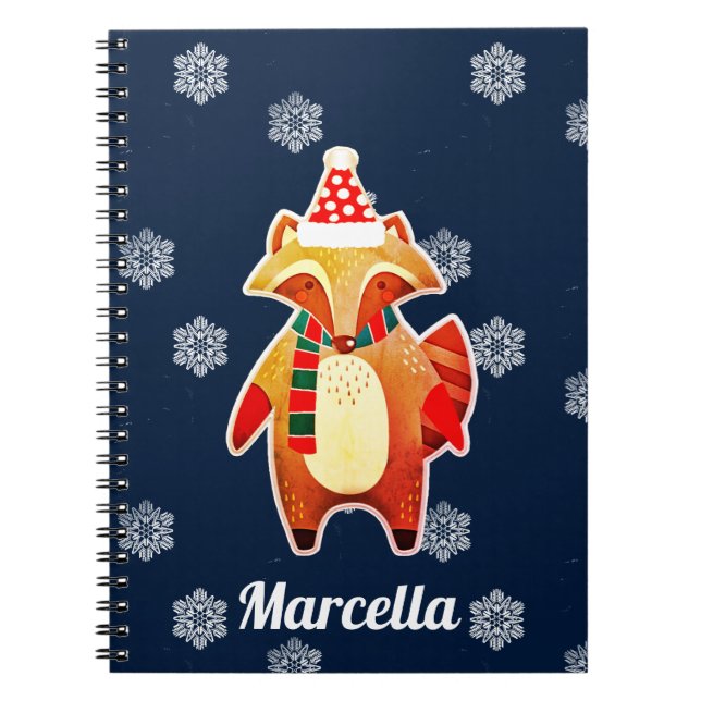 Holiday Racoon Notebook (Front)