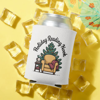 Holiday Reading Nook Festive Can Cooler