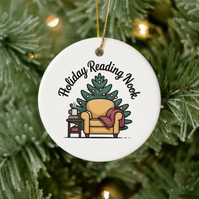 Holiday Reading Nook Tree Keepsake Ceramic Tree Decoration (Tree)