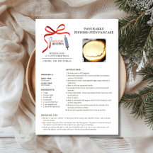 Holiday Recipe Finnish Oven Pancake Christmas Card